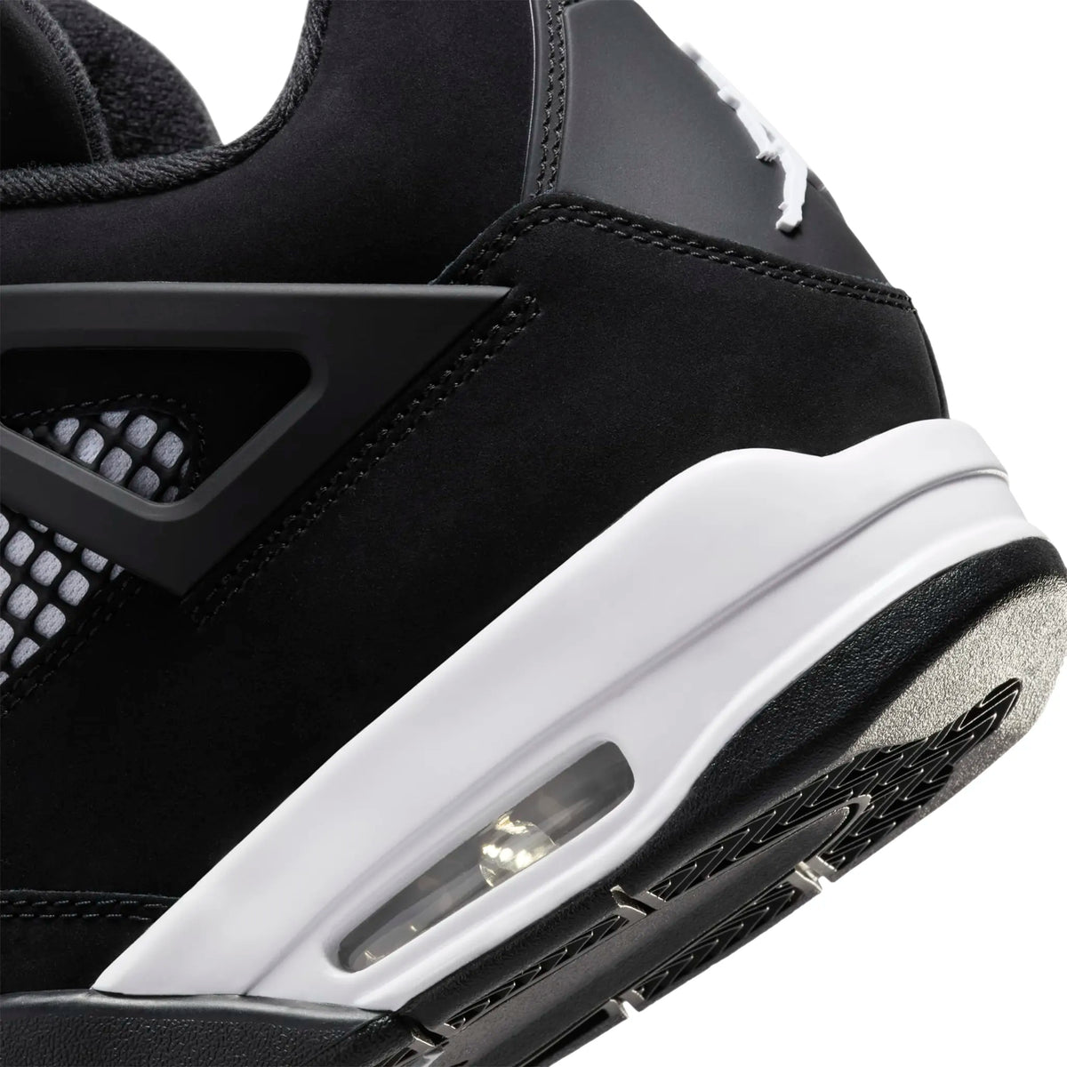 Air Jordan 4 Retro White Thunder Sneakers - Black