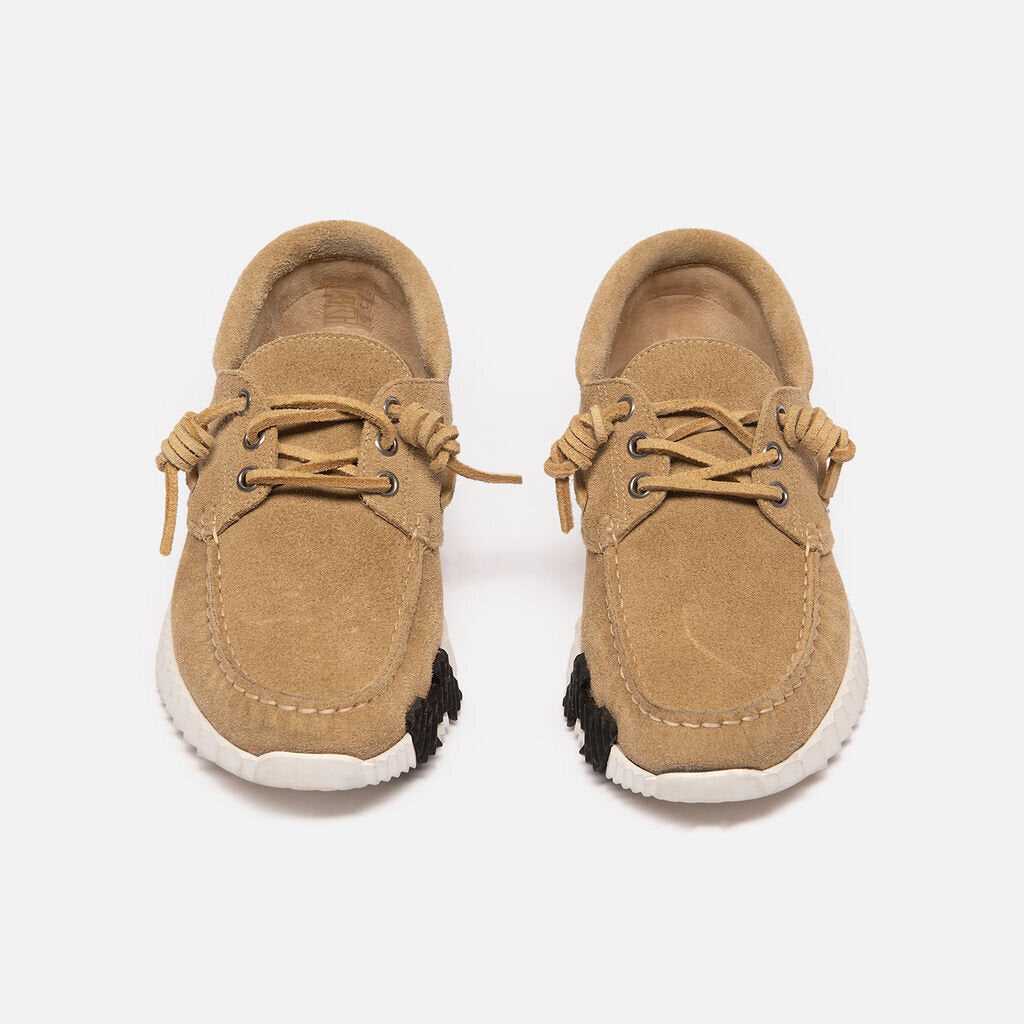 Hermes Beige Suede Boat Shoe