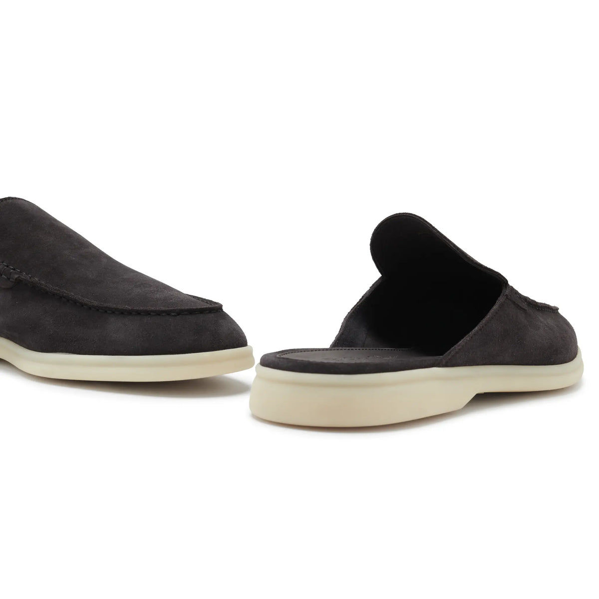 Loro Piana Babouche Walk Suede Ink Loafers