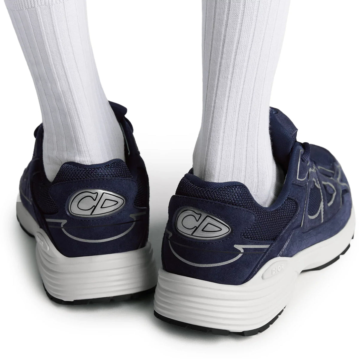 Dior B30 Countdown Mesh Navy Blue Suede Trainer
