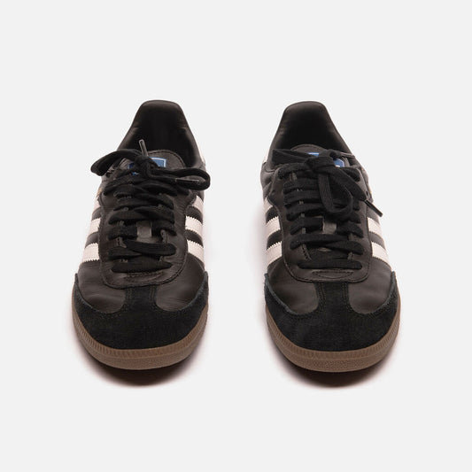 Adidas Black Leather Sambas Shoes