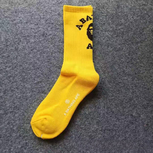 Bape Socks Men's and Women's Sports Socks with Towel Bottom
