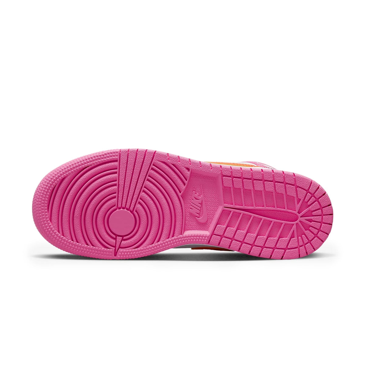 Air Jordan 1 Mid Pinksickle Safety Orange (GS) Sneakers - Pink