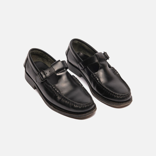 Hereu Black Leather Maryjane Oxfords Shoes