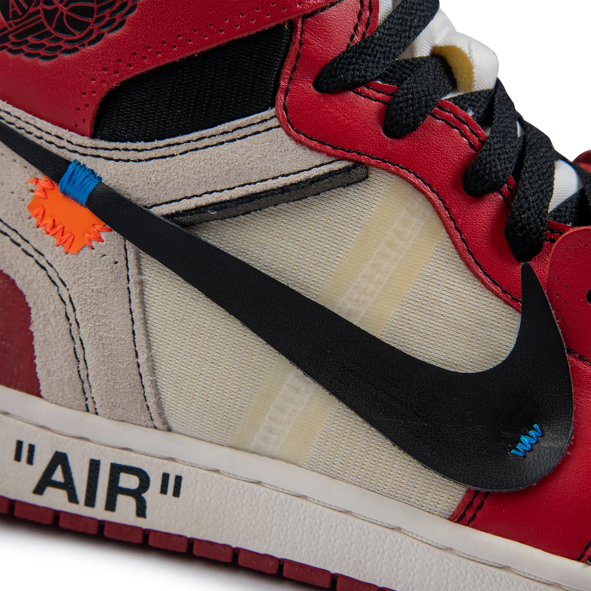 Preloved - Air Jordan 1 x Off-White 1 Retro High OG Chicago Sneakers - Red