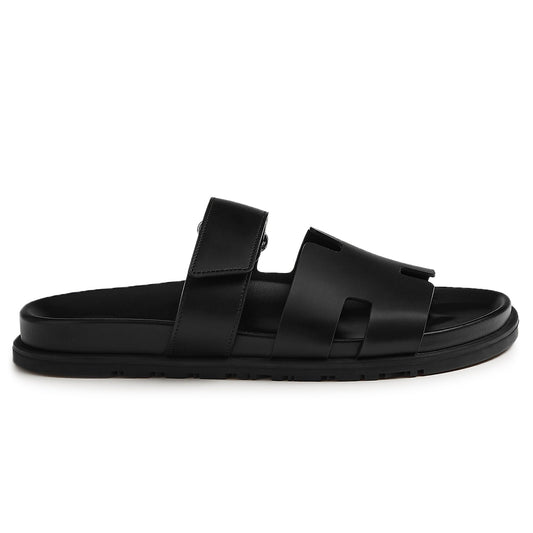 Hermes Paris Hermès Paris Chypre Leather Black Sandals