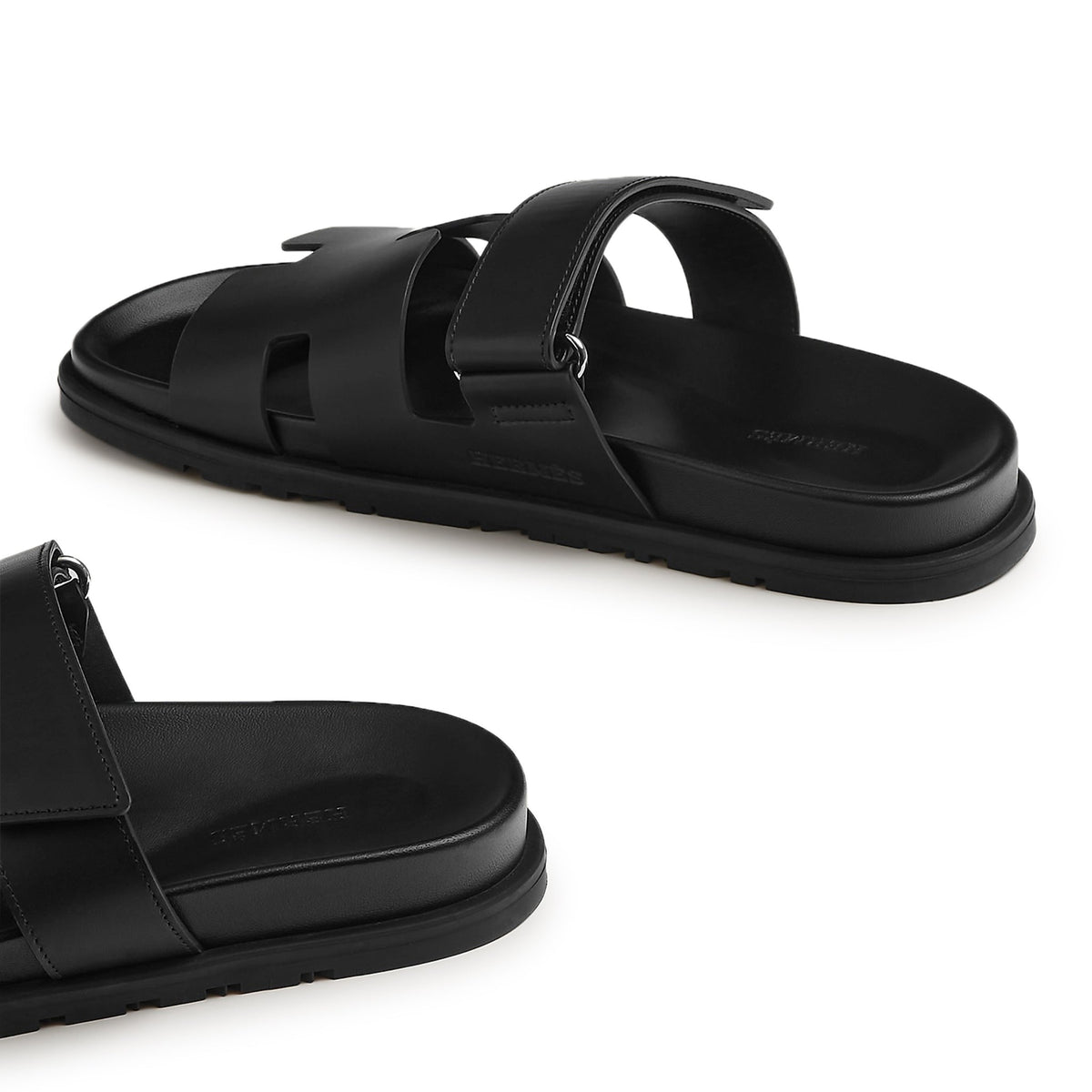 Hermes Paris Hermès Paris Chypre Leather Black Sandals