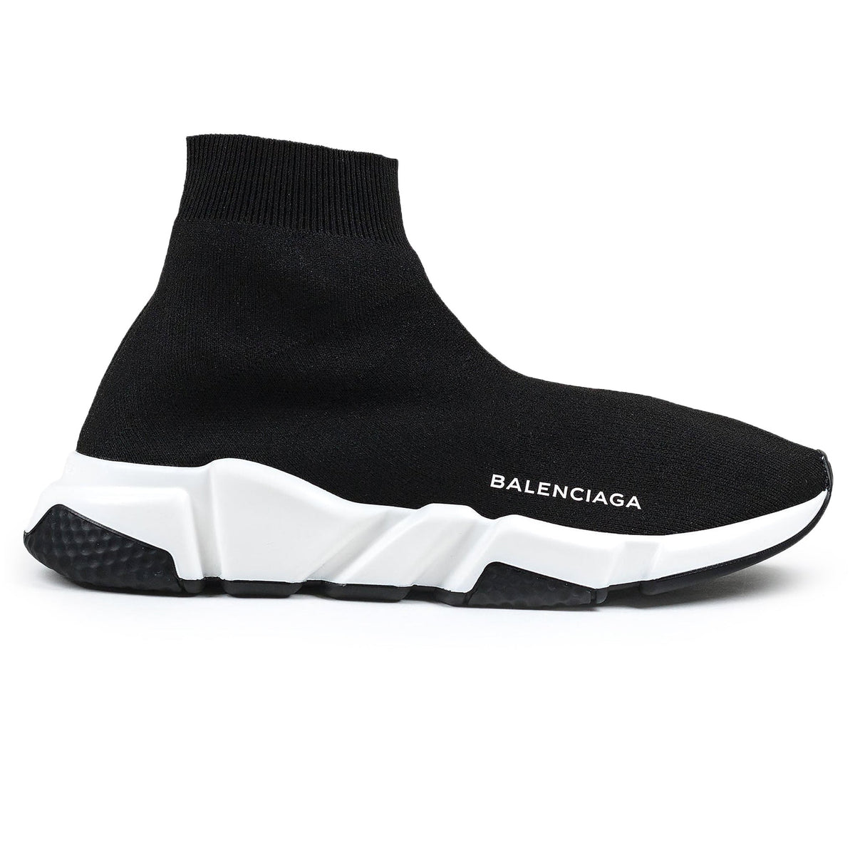 Balenciaga Speed Knit Sock Black White Black - Women's Sneakers