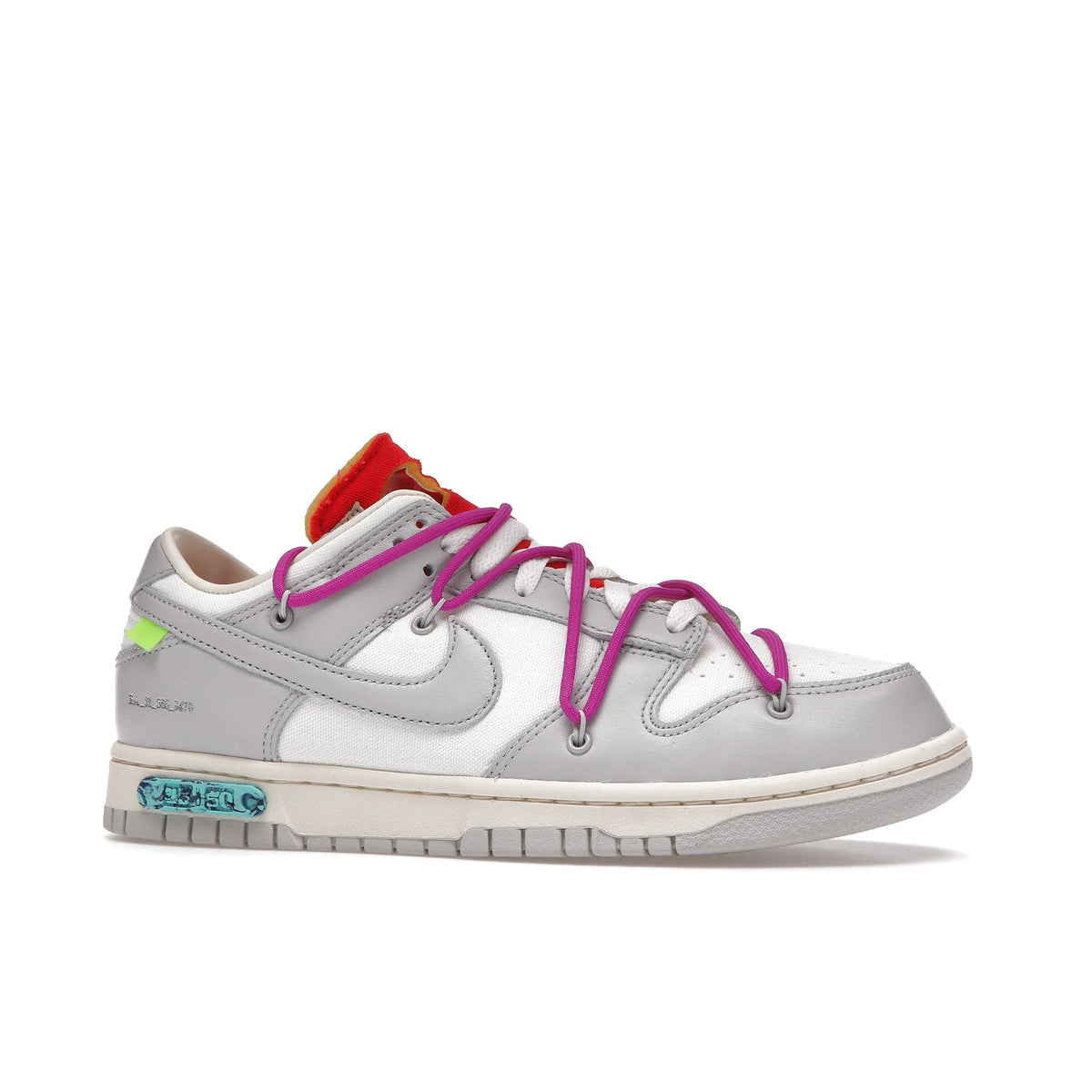 Nike x Off-White Dunk Low Lot 45 Sneakers - Grey