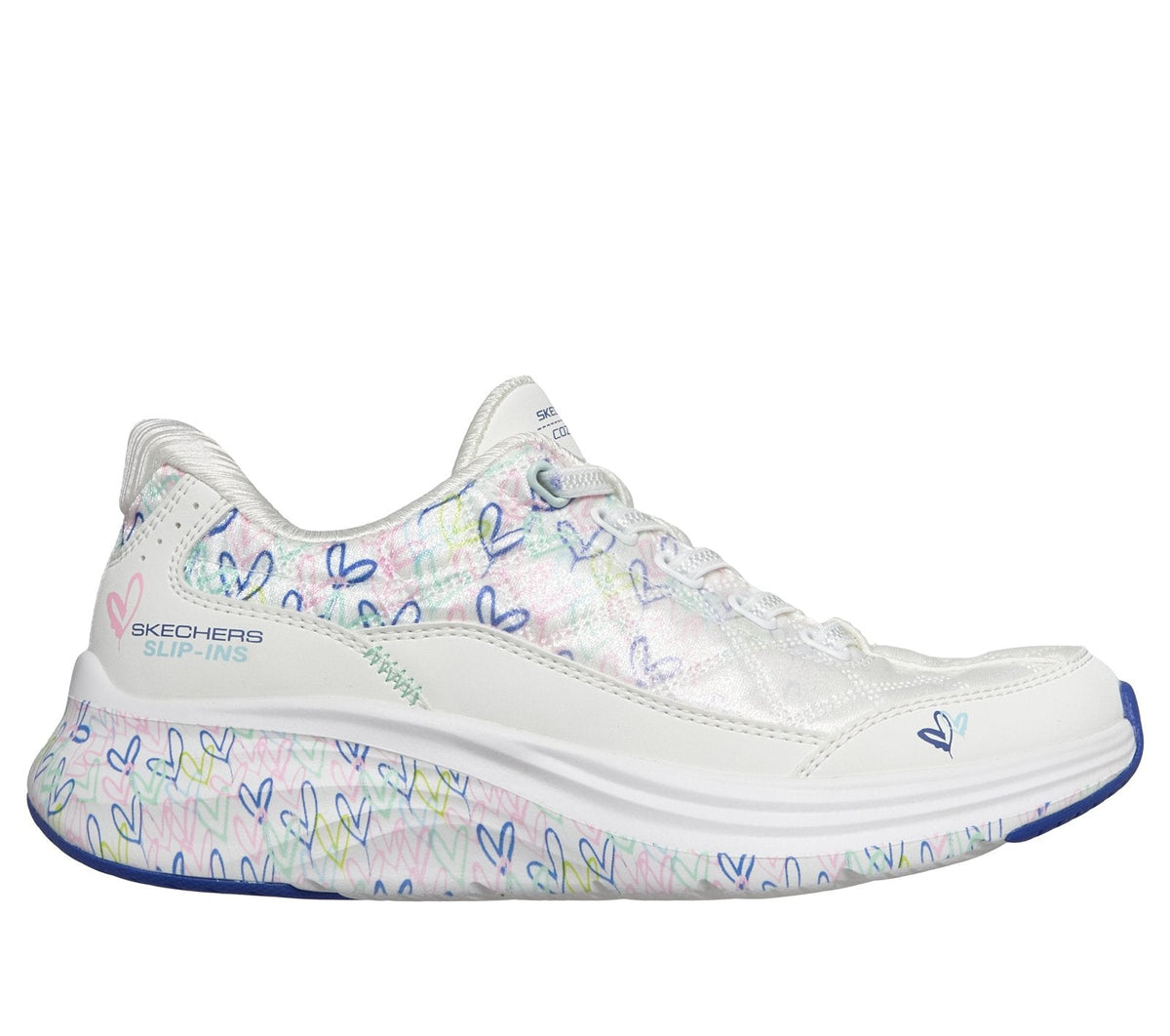 Skechers Slip-ins JGoldcrown: Contour Foam - Cozy Fit Love Notes, WHITE / MULTI