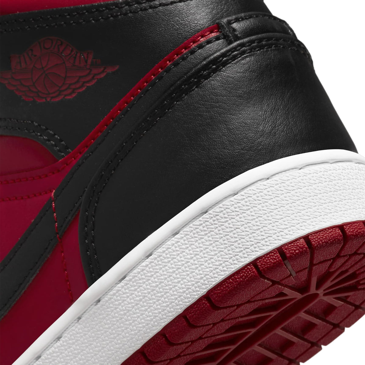 Air Jordan 1 Mid Reverse Bred (GS) Sneakers - Red