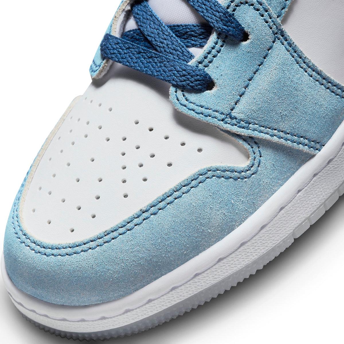 Air Jordan 1 Mid SE French Blue Light Steel (GS) Sneakers