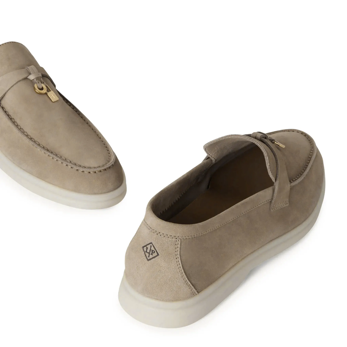 Loro Piana The Original Summer Charms Suede Beige Corda Loafers