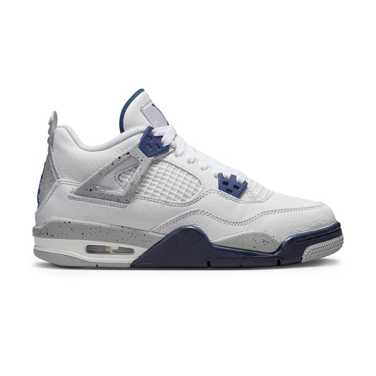 Air Jordan 4 Retro Midnight Navy (GS) Sneakers - White