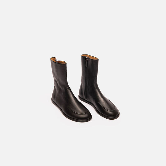 The Row Black Leather Boot