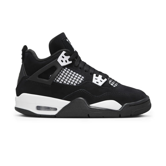 Air Jordan 4 Retro White Thunder (GS) Sneakers - Black