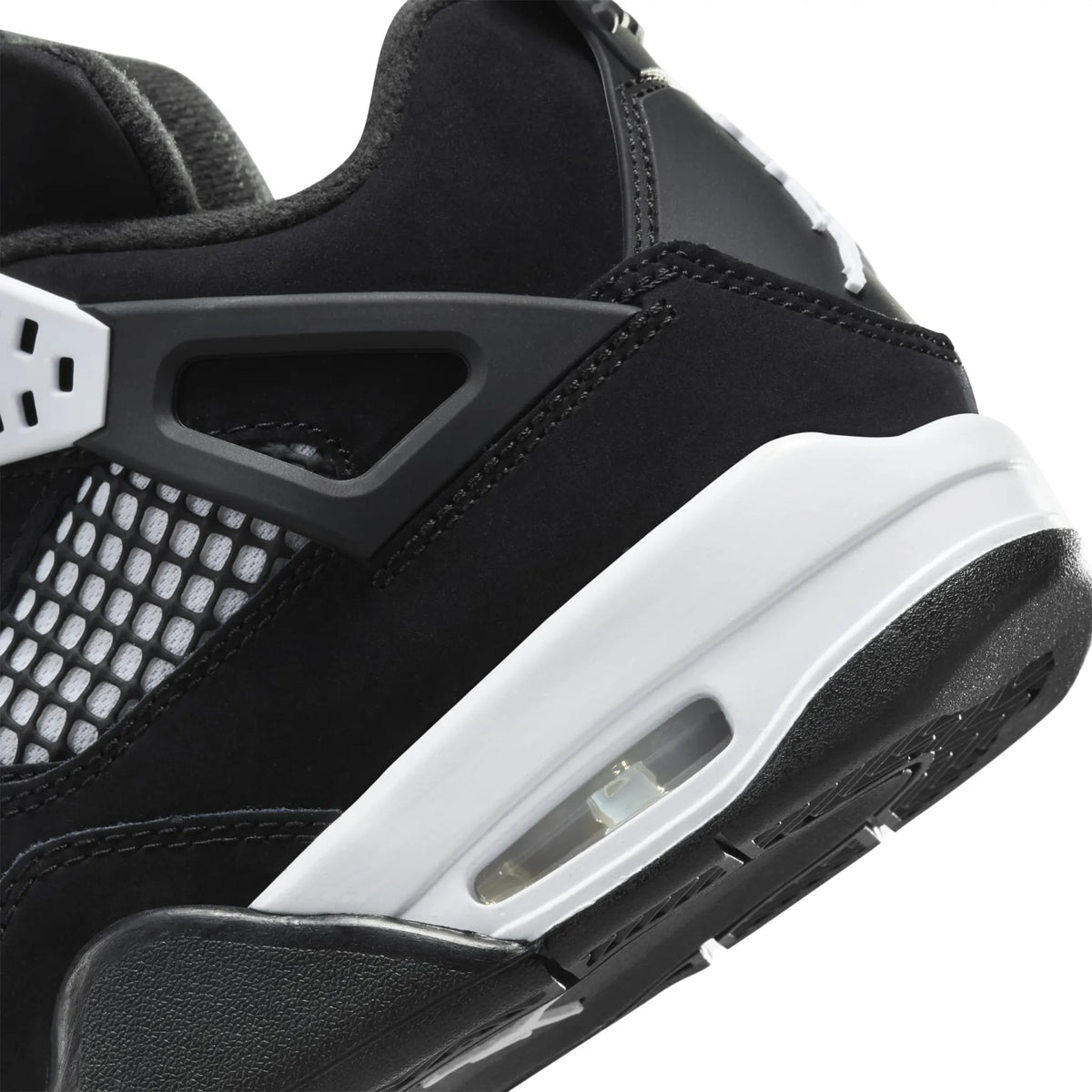 Air Jordan 4 Retro White Thunder (GS) Sneakers - Black