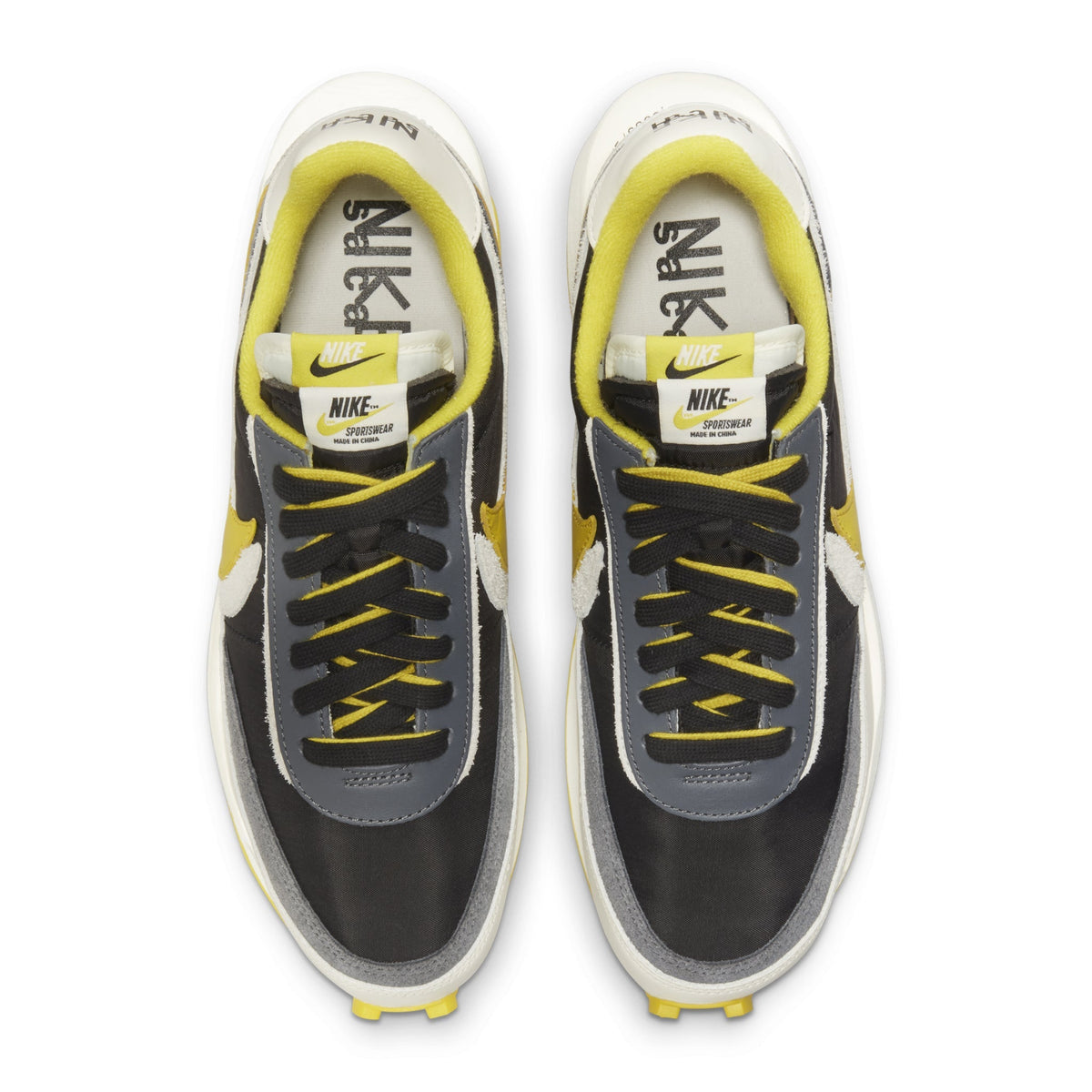 Nike x Sacai LD Waffle Undercover Black Bright Citron Sneakers - Yellow