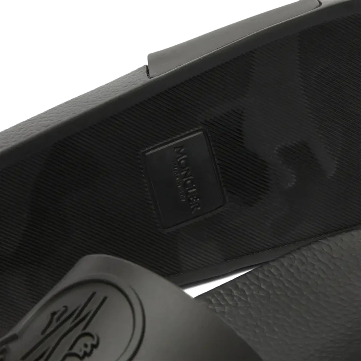 Moncler Basile Logo Black Sliders Sandals