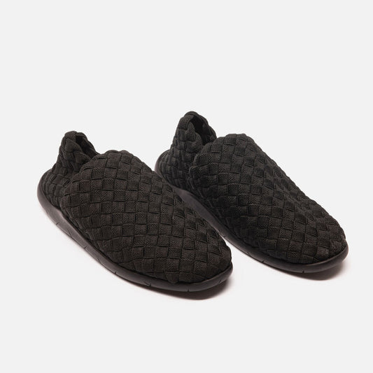 Bottega Veneta Black Woven Slip-On Sneaker