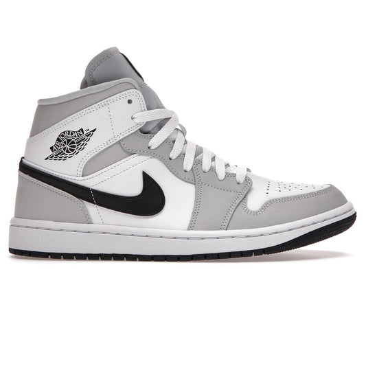 Air Jordan 1 Mid White Light Smoke Grey - Women's Sneakers