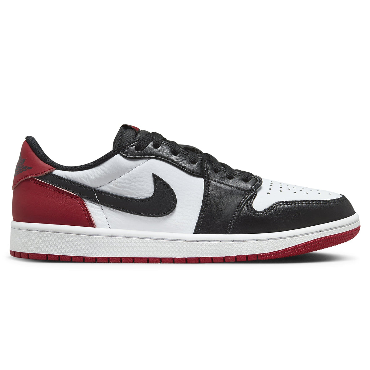 Air Jordan 1 Low Black Toe Sneakers - Red