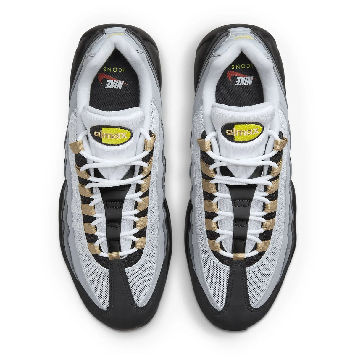 Nike Air Max 95 Icons Yellow Strike Sneakers - Grey