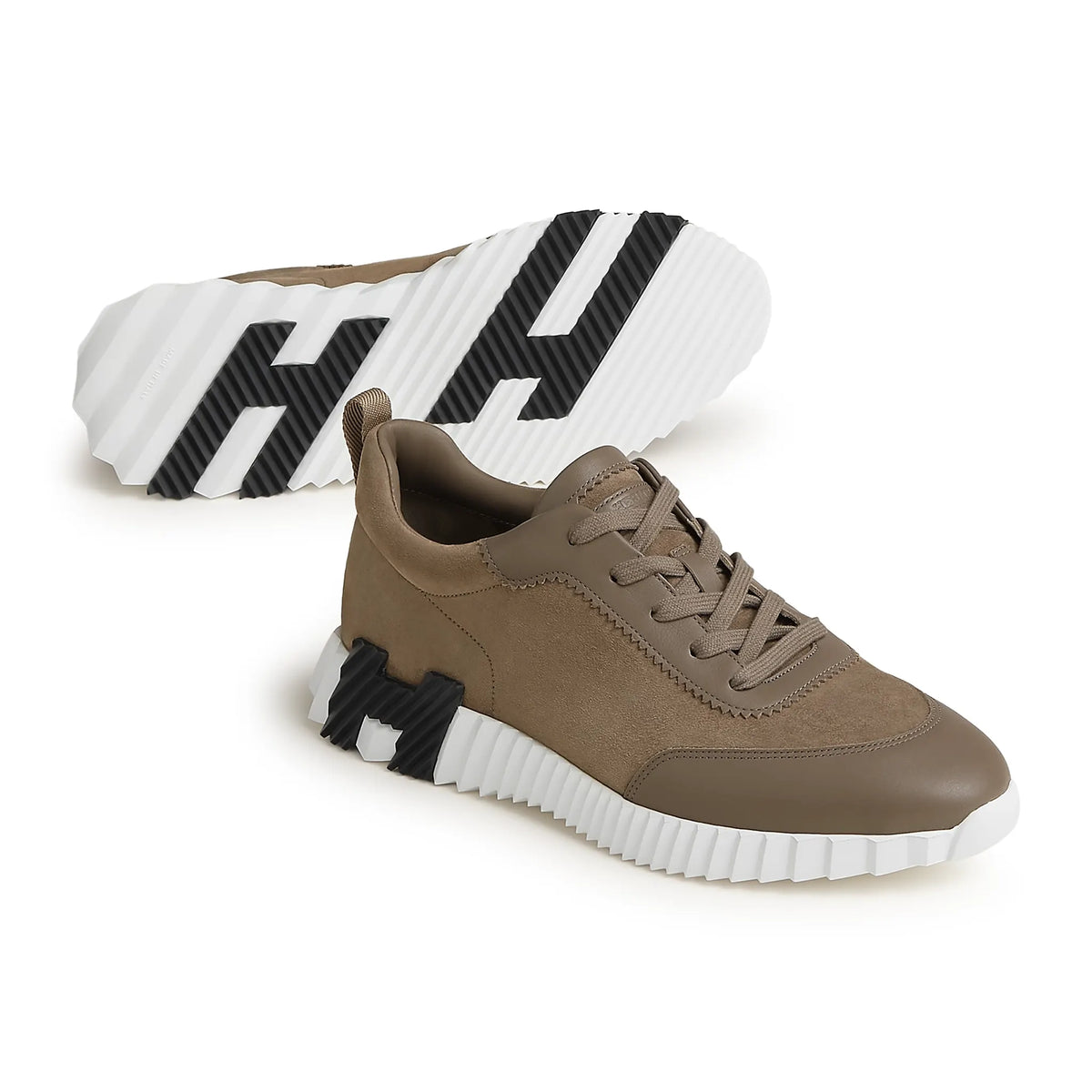 Hermes Paris Hermès Paris Bouncing Calf Sneaker Étoupe