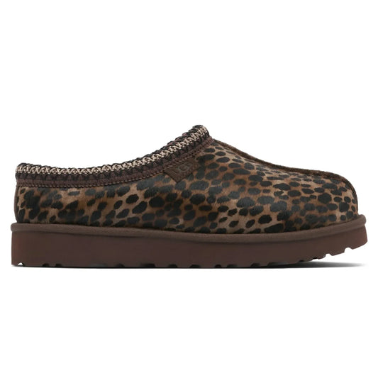 UGG Tasman Caspian Burnt Cedar Cheetah Slippers - Women's - Brown