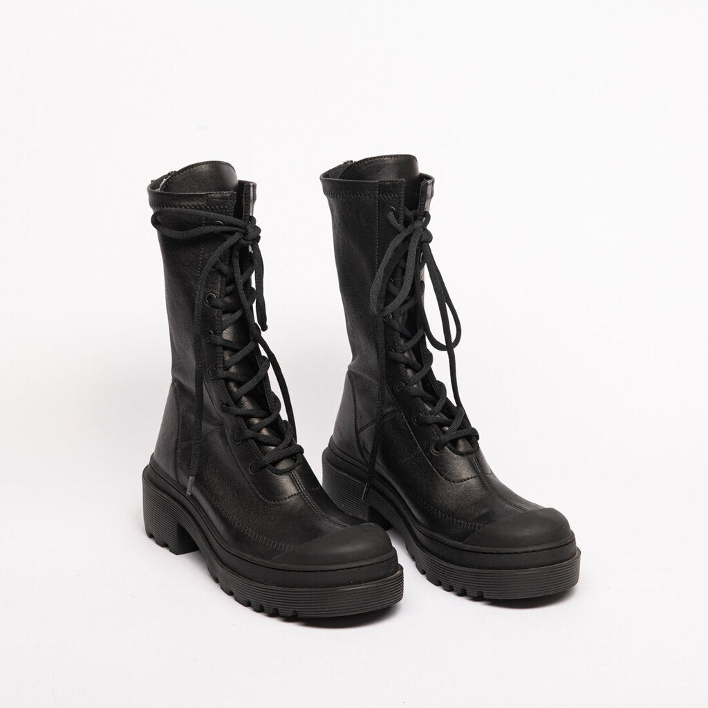 Christian Dior Black Leather Combat Boots