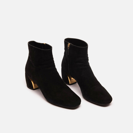 Prada Black Suede Booties