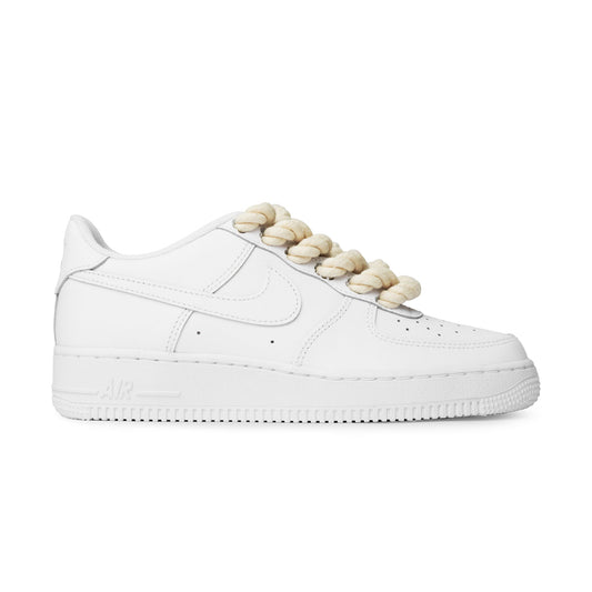Nike Air Force 1 Low Rope Lace White Cream (GS) Sneakers