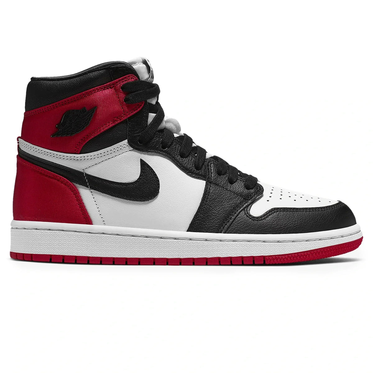 Air Jordan 1 Retro High Satin Black Toe - Women's Sneakers - Red