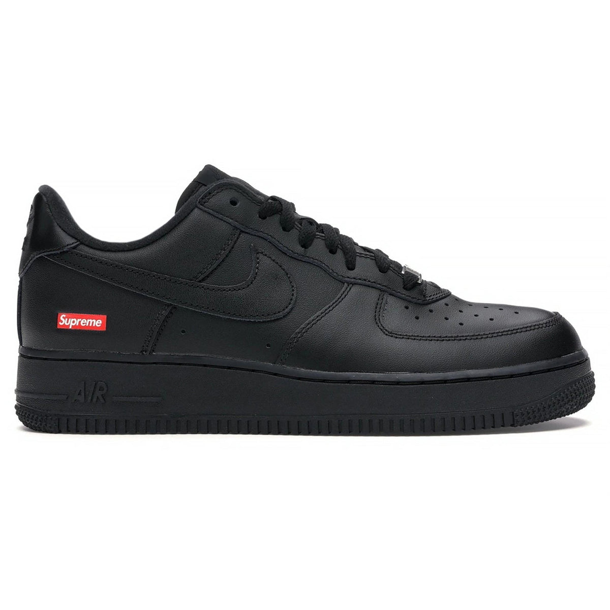 Nike x Supreme Air Force 1 Low Black Box Logo Sneakers