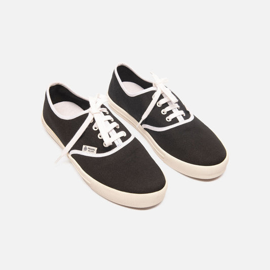 Prada Black Cotton Low-Top Sneakers