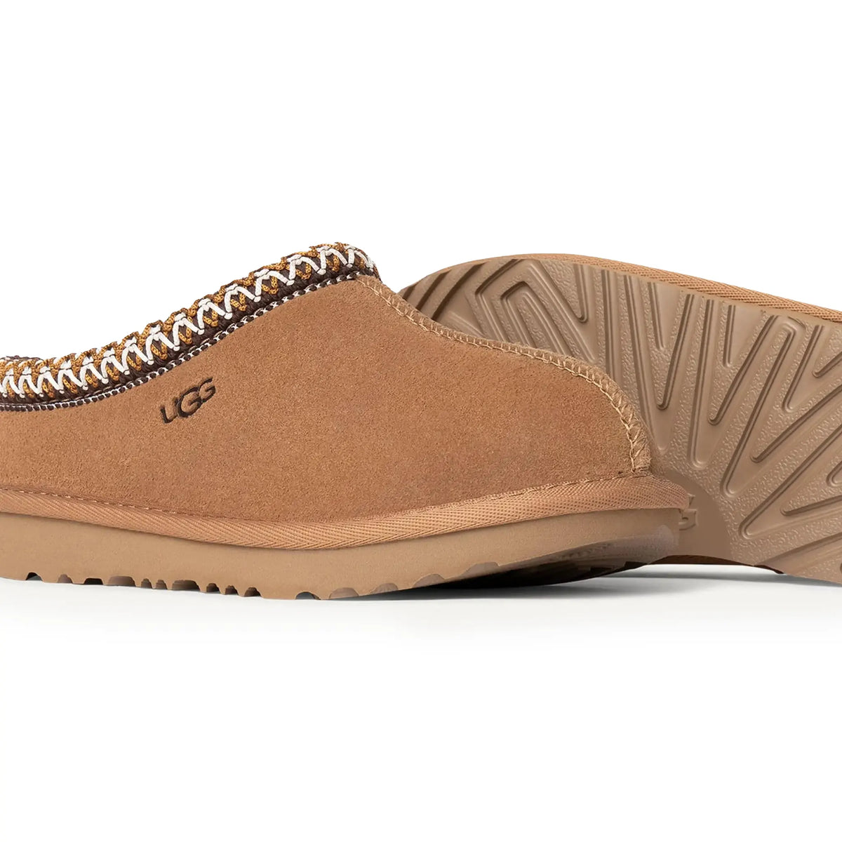 UGG Tasman II Kids Suede Chestnut Slippers - Brown