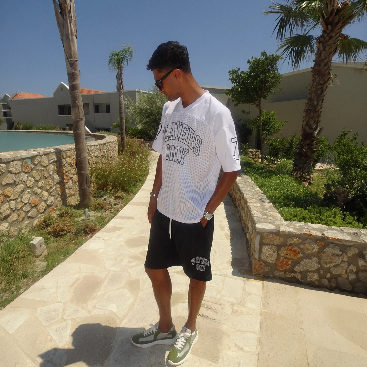 Players Only Mesh White Jersey