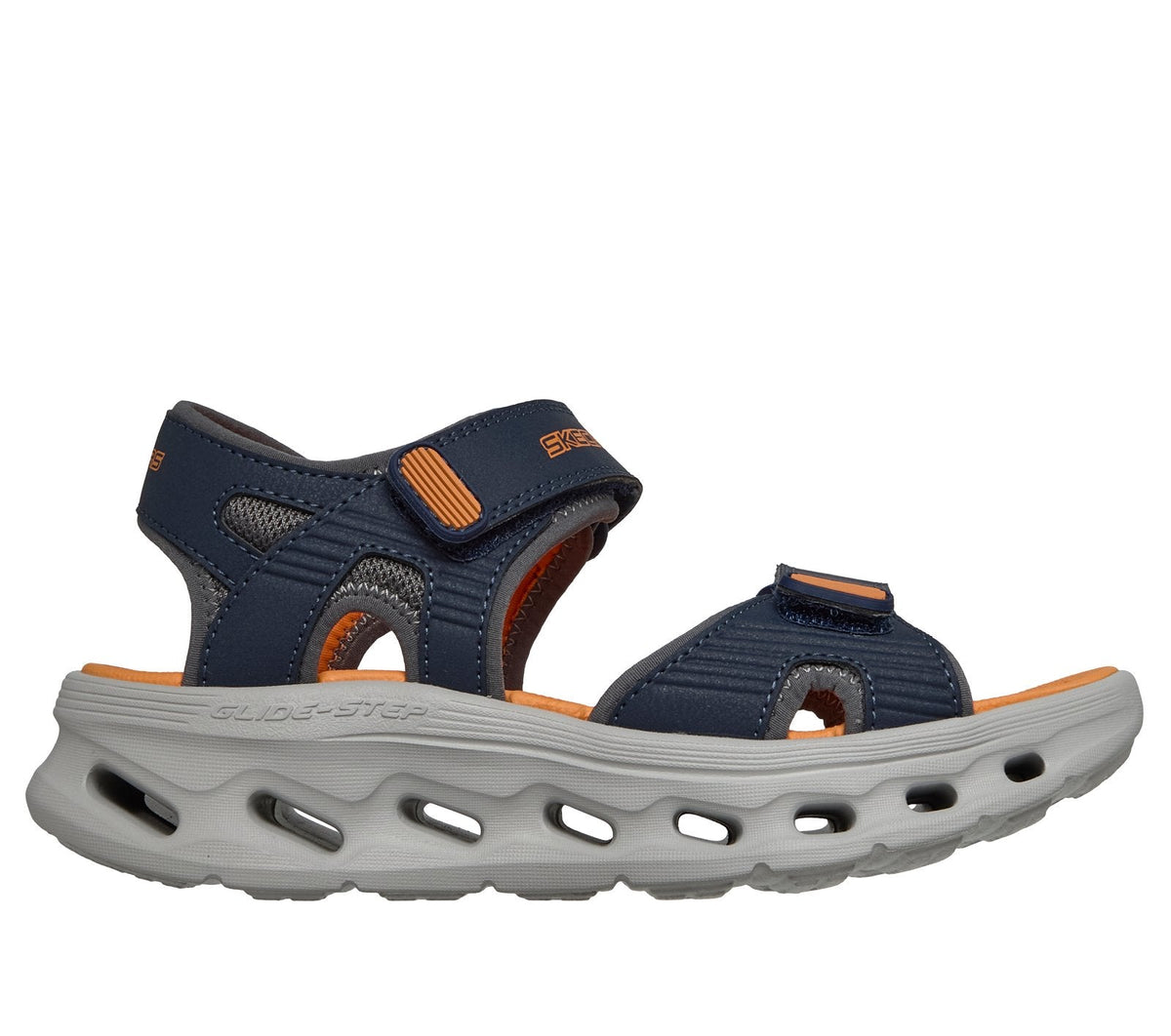 GO WALK Glide-Step 2.0 Sandal - Coast Cove, NAVY / ORANGE