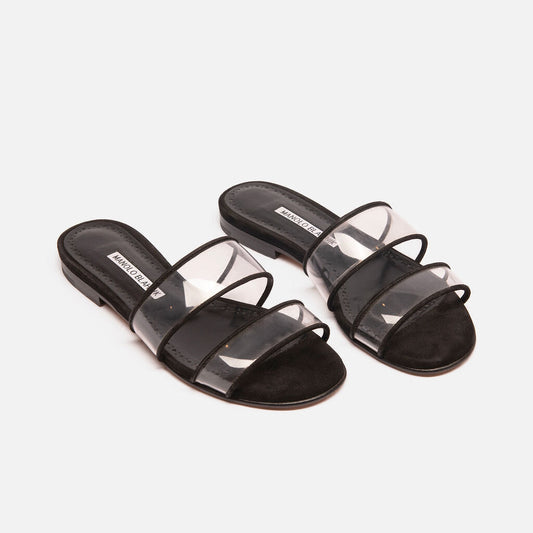 Manolo Blahnik Black PVC Sandal