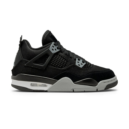 Air Jordan 4 Retro Black Canvas (GS) Sneakers