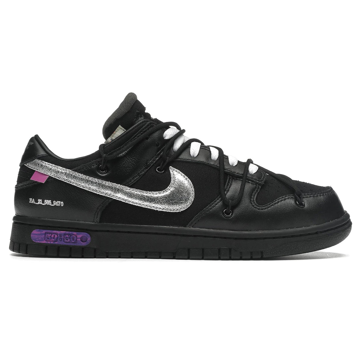 Nike x Off-White Dunk Low Lot 50 Sneakers - Black