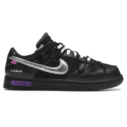 Nike x Off-White Dunk Low Lot 50 Sneakers - Black