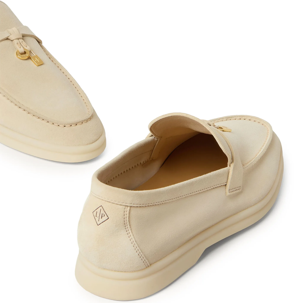 Loro Piana Summer Charms Suede Colour Baby Cashmere Loafers