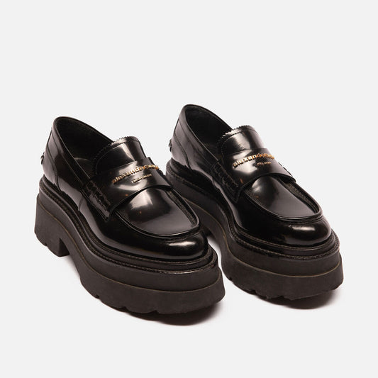 Alexander Wang Black Patent Leather Platform Loafer