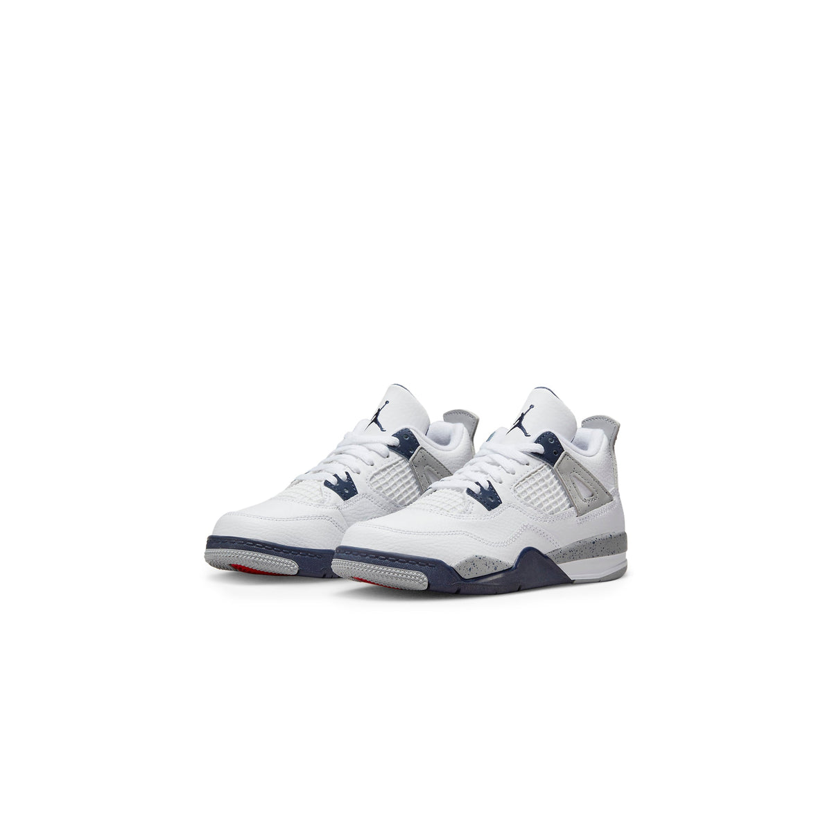 Air Jordan 4 Retro Midnight Navy (PS) Sneakers - White