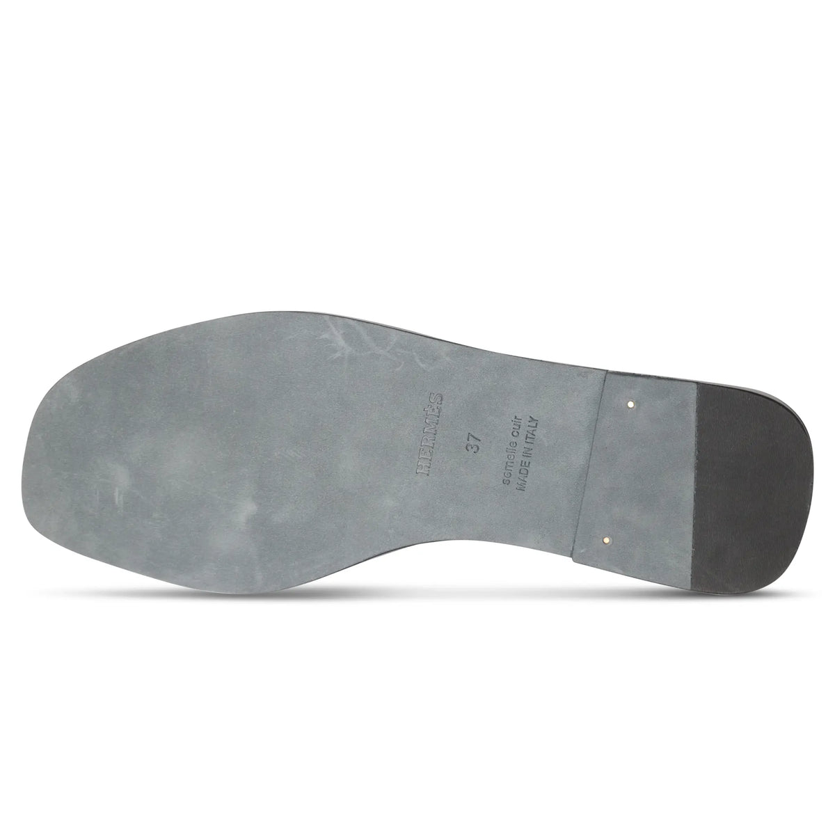 Hermes Paris Oran Black Sandal (Minor Dents)