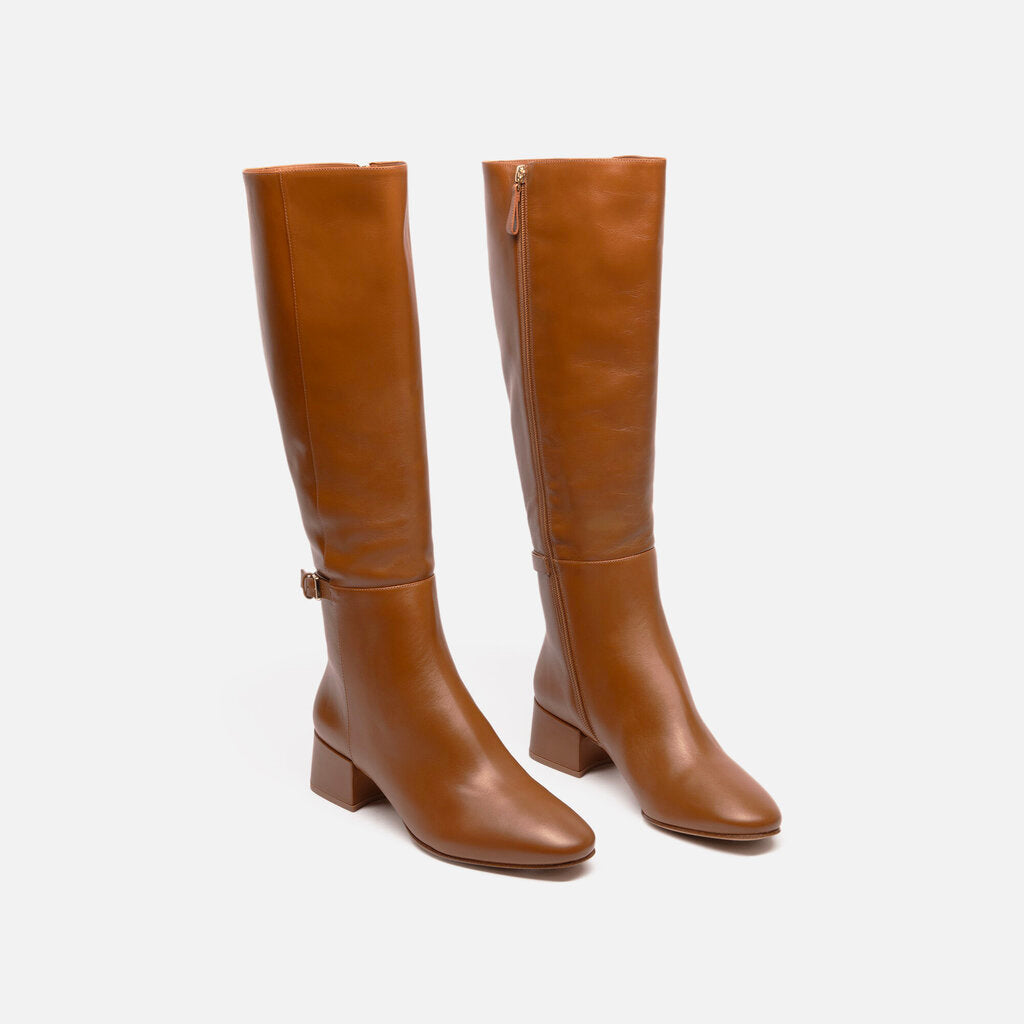 Alexandre Birman Brown Leather Knee High Boot