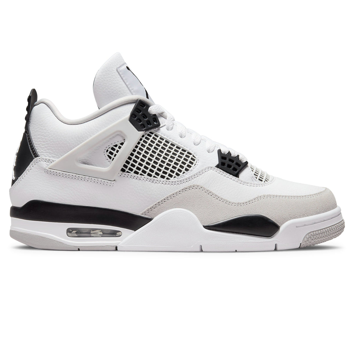 Air Jordan 4 Retro Military Black Sneakers - White