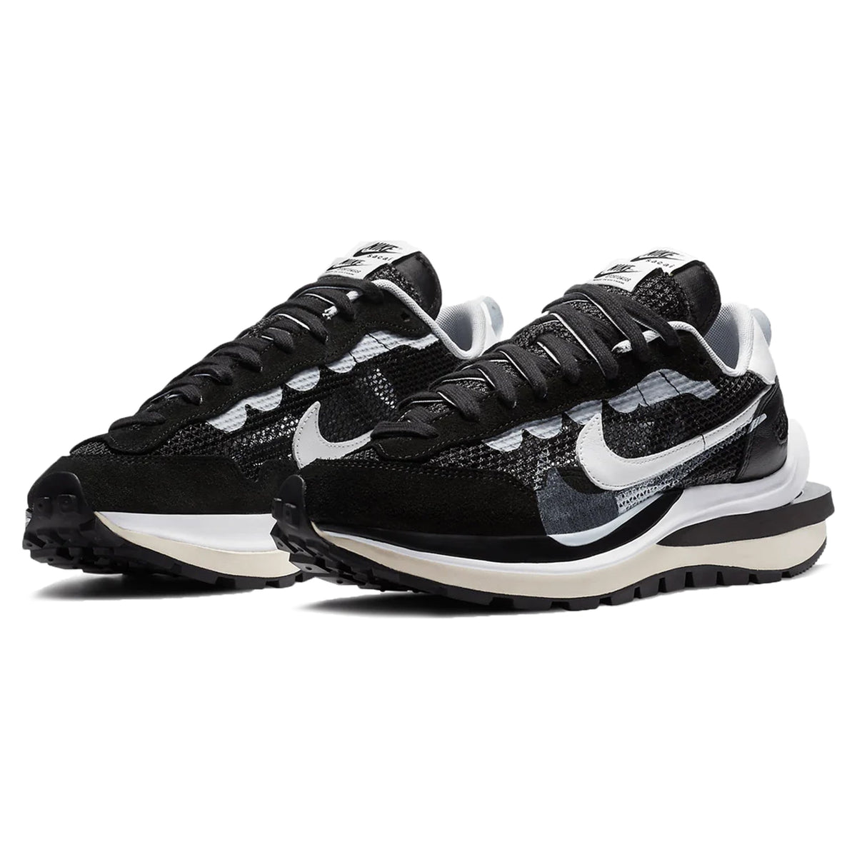 Nike x Sacai Vaporwaffle Black White Sneakers